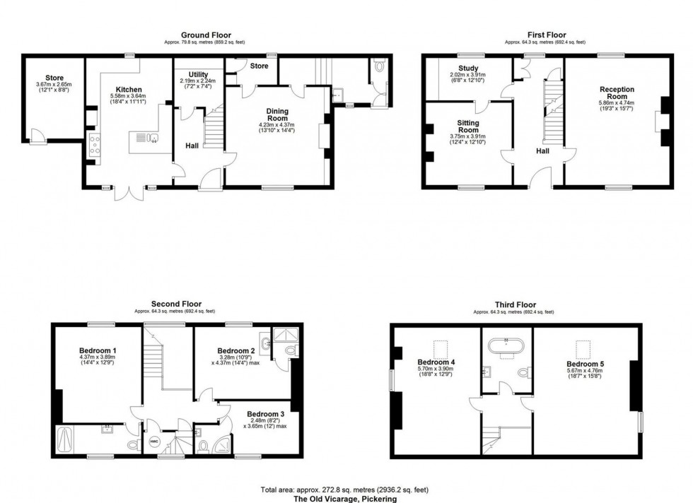 Floorplan for Hallgarth, Pickering, YO18
