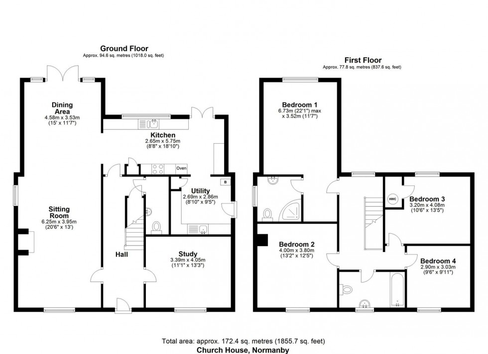 Floorplan for Church House, Normanby, Sinnington, York, North Yorkshire YO62 6RH