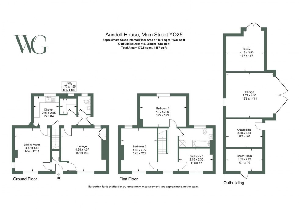 Floorplan for Ansdell House, Main Street, Garton-On-The-Wolds, Driffield