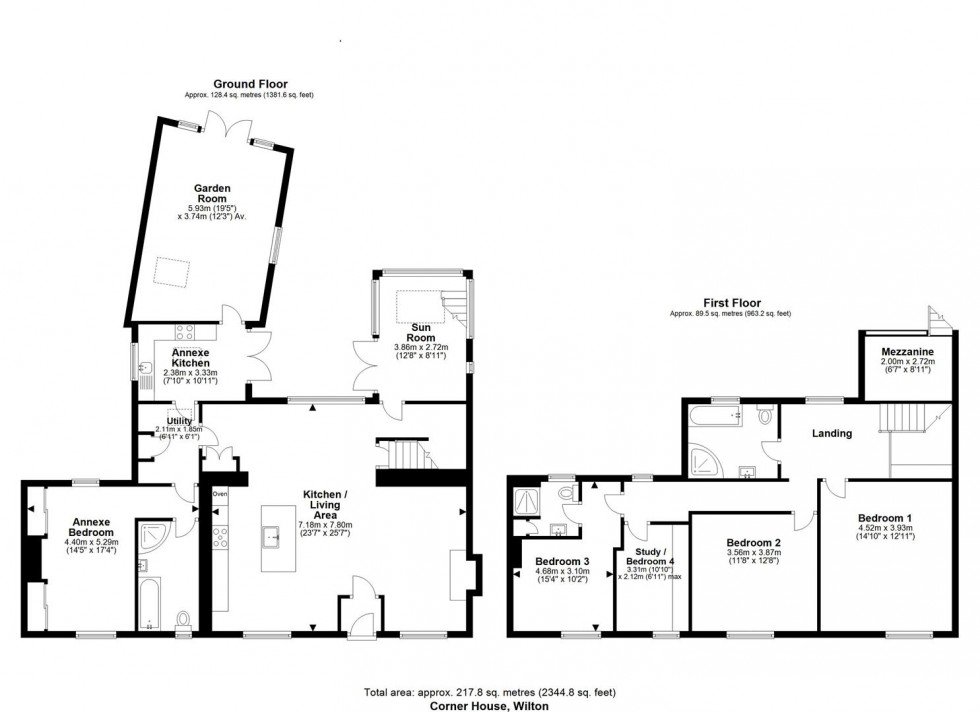 Floorplan for Corner House, Wilton, Pickering, North Yorkshire YO18 7LE