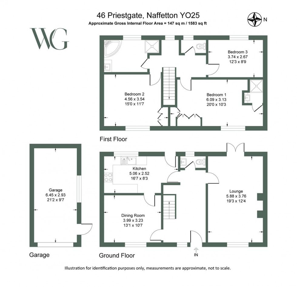 Floorplan for 46, Priestgate Nafferton, Nafferton, Yorkshire, YO25 4LR