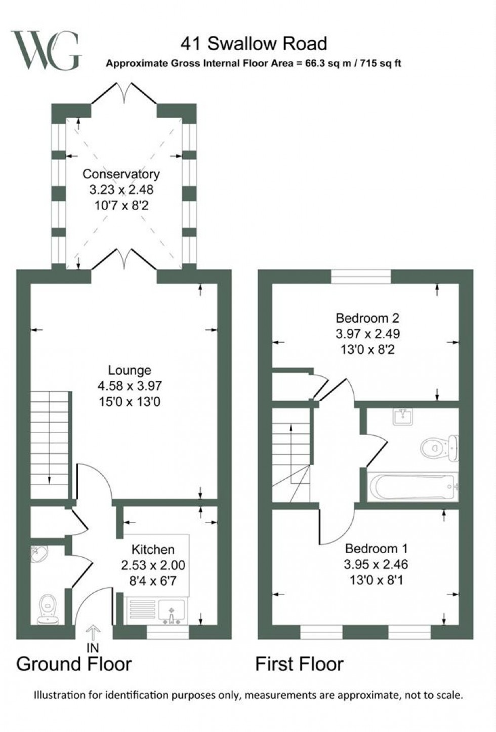 Floorplan for 41, Swallow Road Driffield, East Yorkshire, YO25 5JY