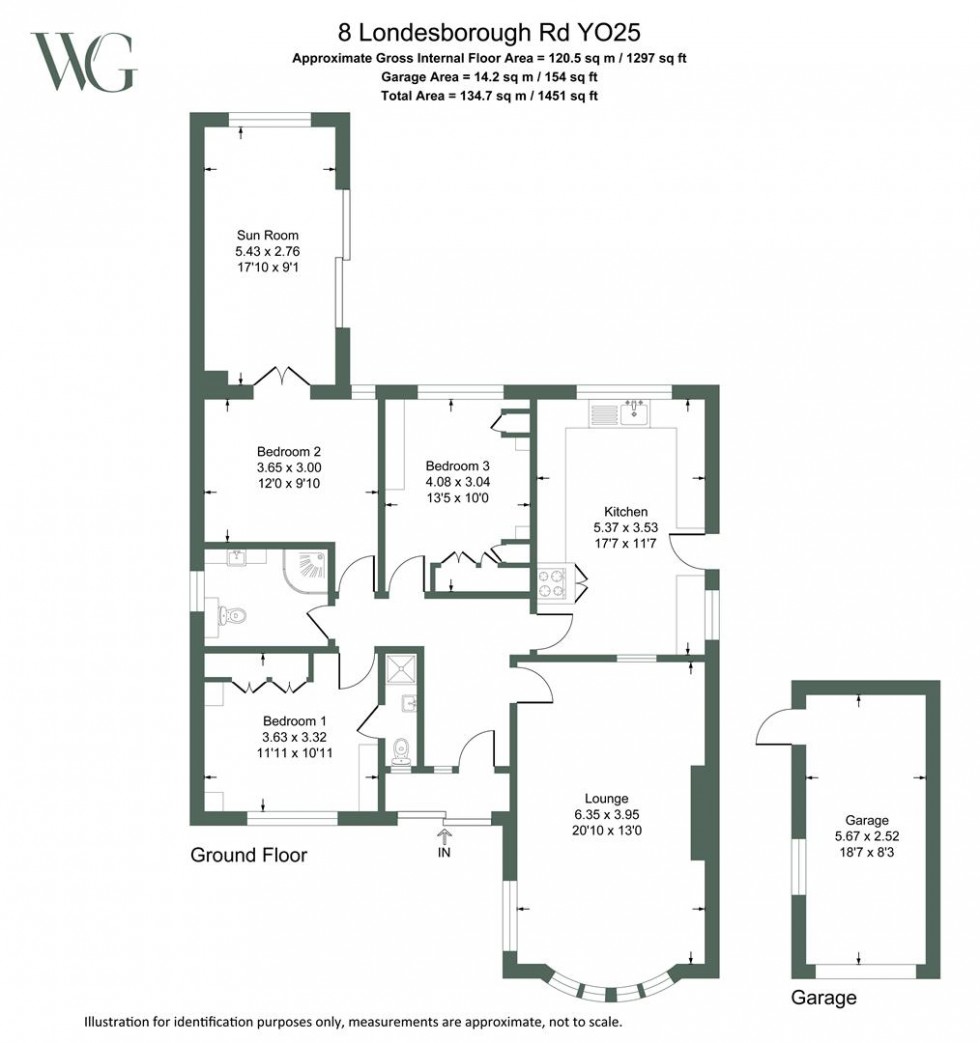 Floorplan for 8 Londesborough Road, Cranswick, Driffield, YO25 9PL