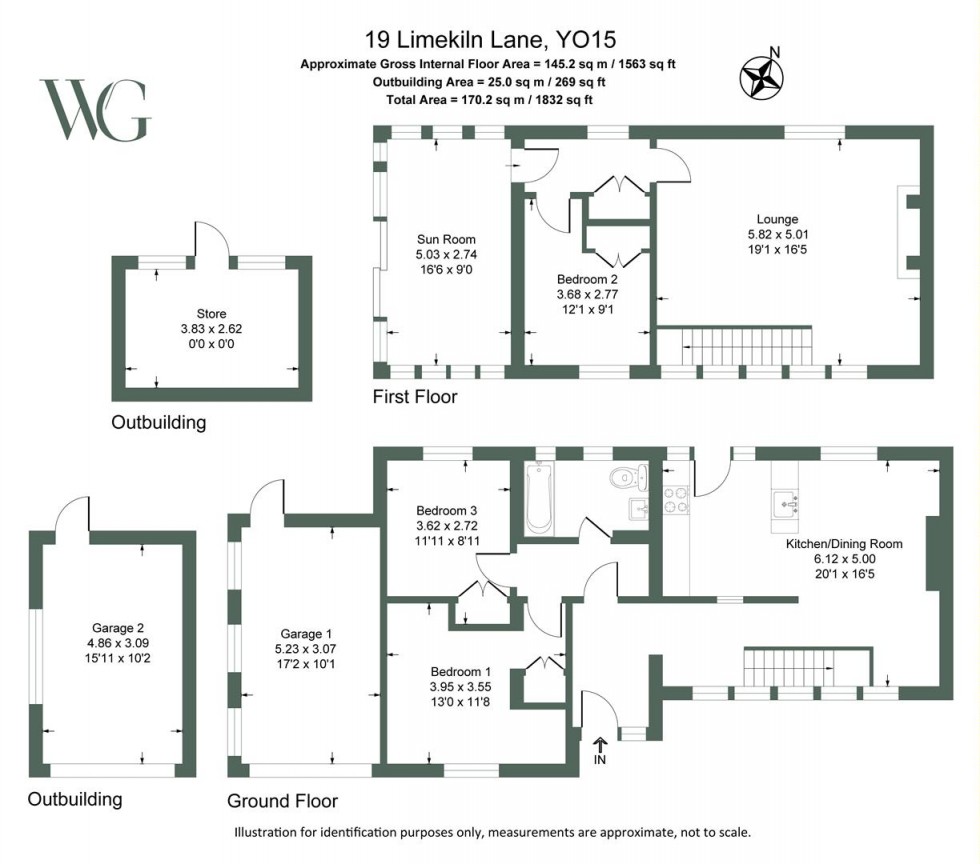 Floorplan for 19, LimeKiln Lane Bridlington, East Yorkshire, YO15 2LX