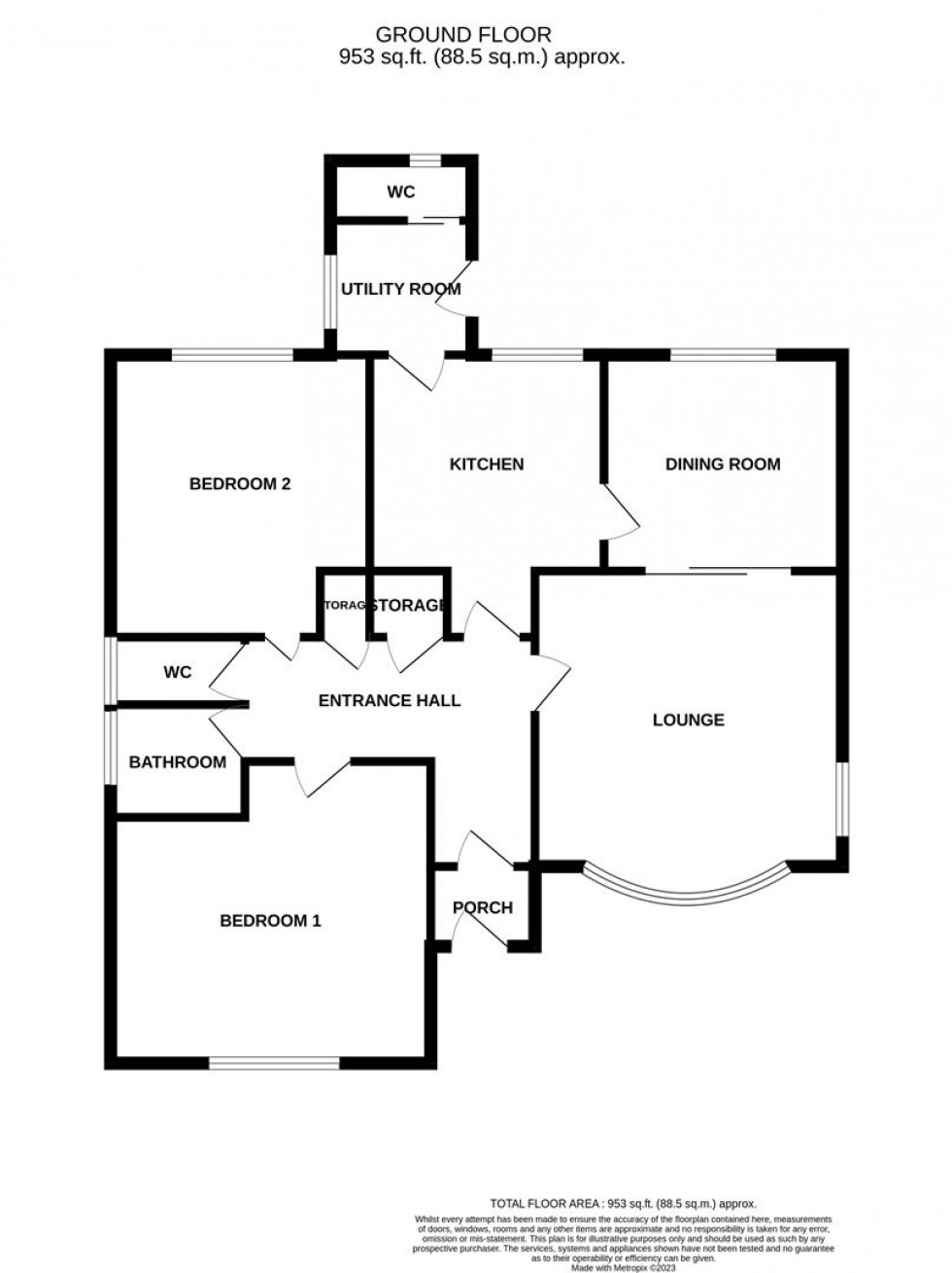 Floorplan for 53, Lowndes Park Driffield, East Yorkshire, YO25 5BE