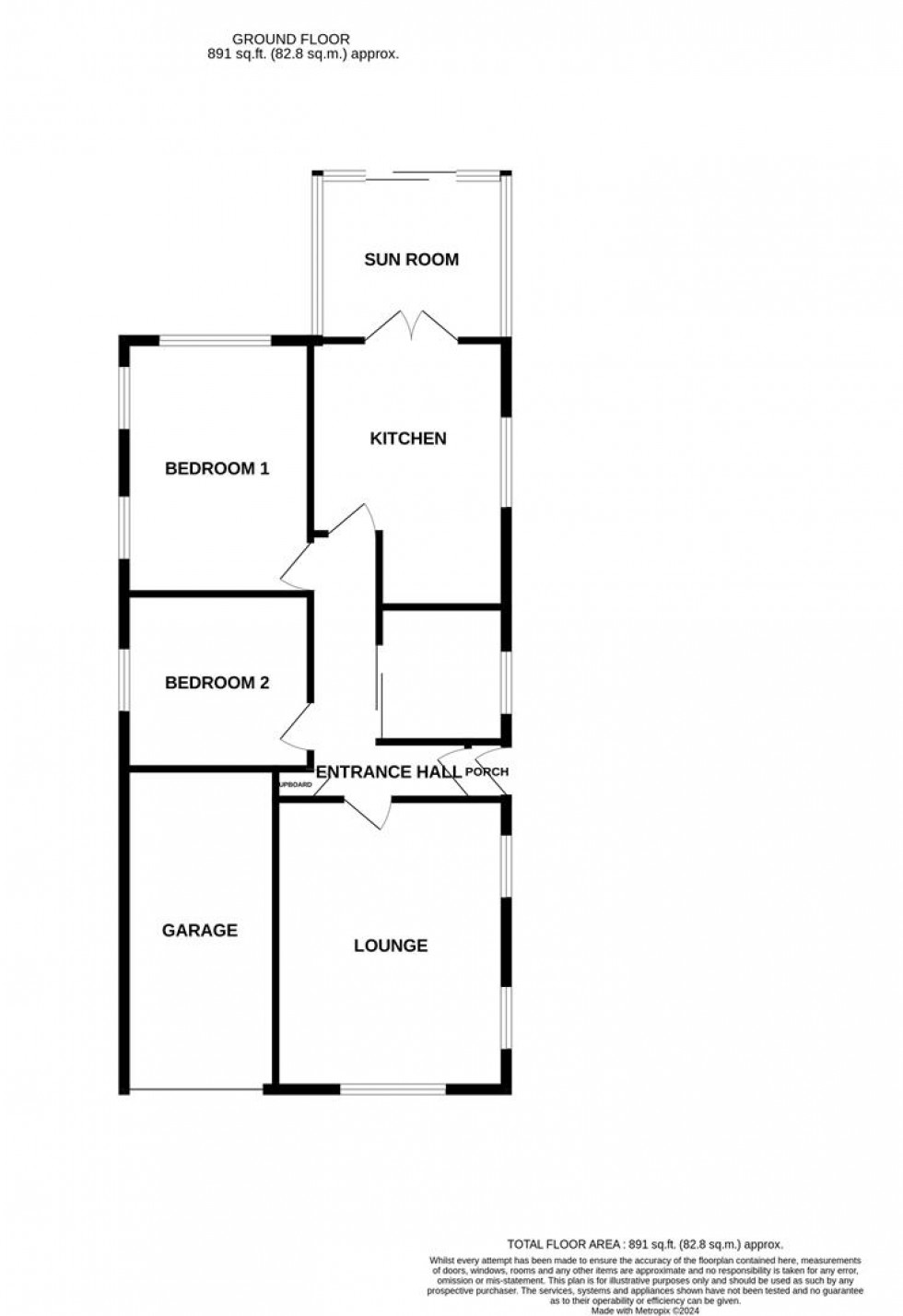 Floorplan for 81, The Nook, York Road Driffield, East Yorkshire, YO25 5AY