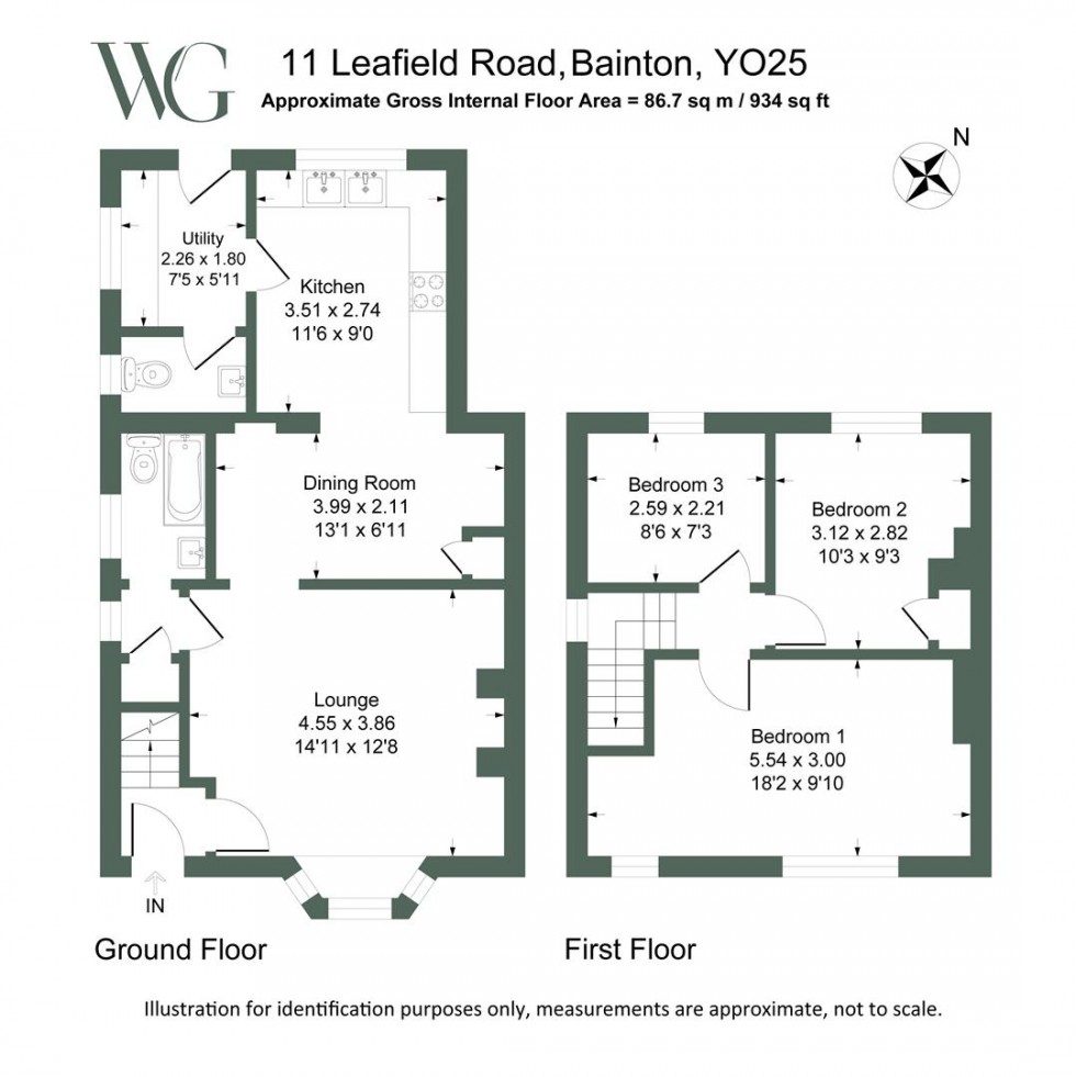 Floorplan for 11, Leafield Road Bainton, Driffield, East Yorkshire, YO25 9NF