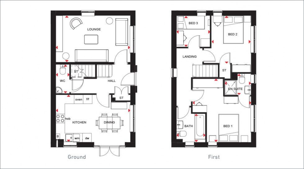Floorplan for 60 Nalton Drive, Driffield, YO25 5GE