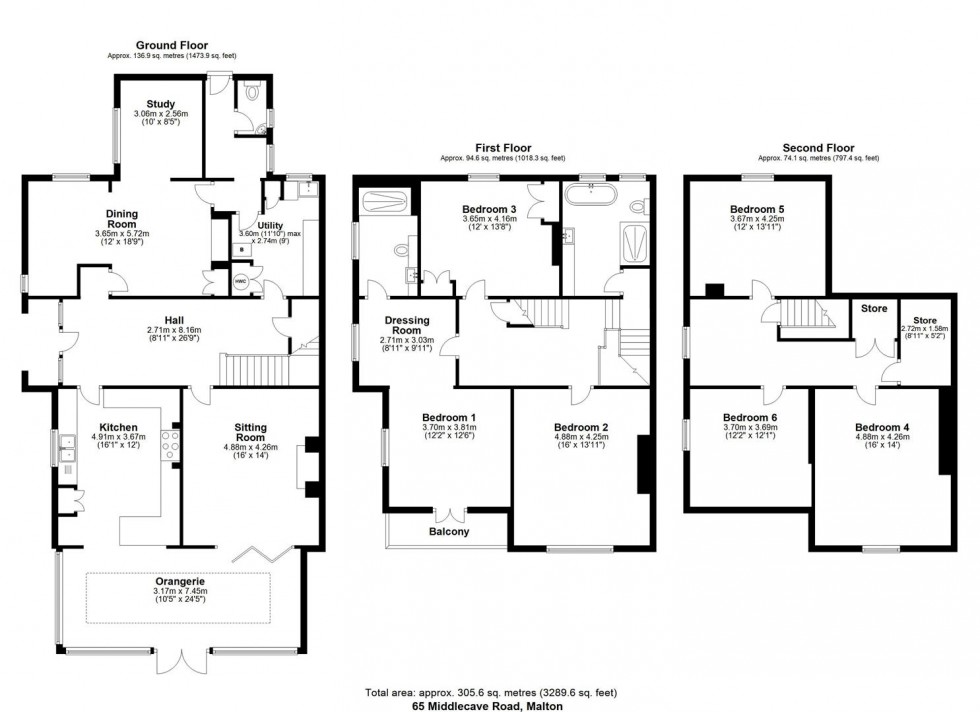Floorplan for Sherwood, 65 Middlecave Road, Malton, YO17 7NQ