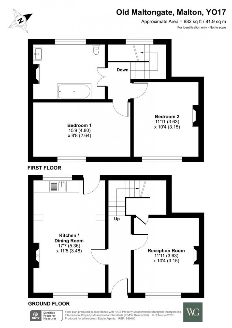 Floorplan for 37 Old Maltongate, Malton, North Yorkshire YO17 7EH