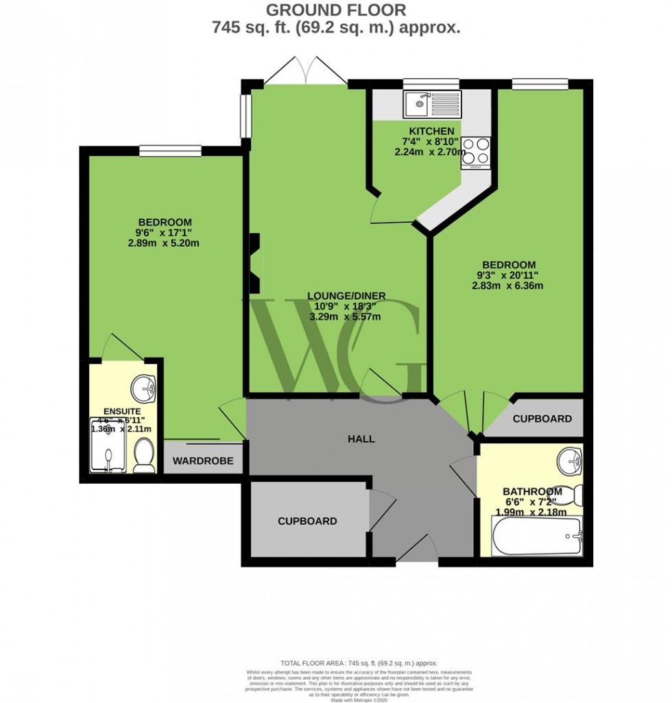 Floorplan for 1 Ryebeck Court, Pickering, YO18 7FA