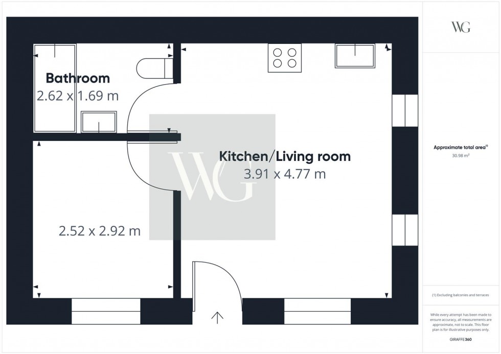 Floorplan for Flat 71b, Westgate, Pickering, North Yorkshire, YO18 8AZ