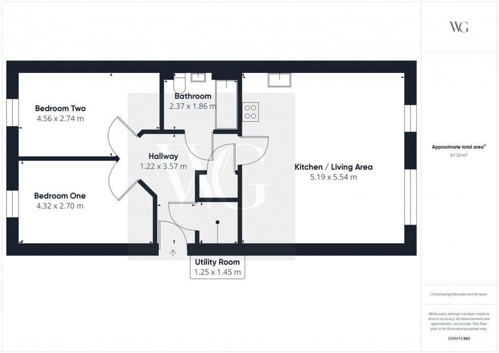 Floorplan for Apartment 2, The Old Works, Wood Street, Norton, Malton, YO17 9BB