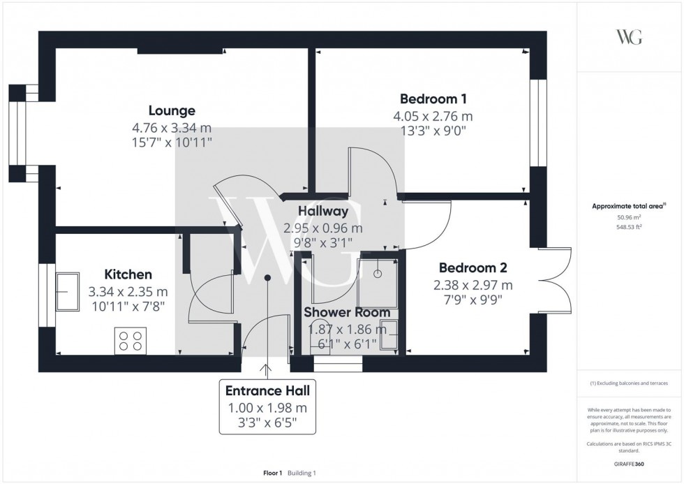 Floorplan for 1 Glenholme Court, Cranswick, Driffield, YO25 9NZ