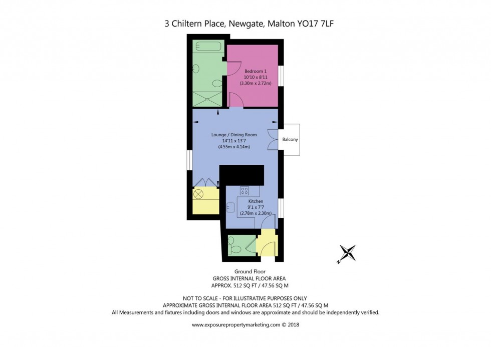 Floorplan for 3 Chiltern Place, Malton, YO17 7FU