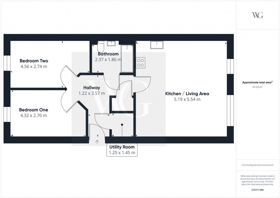Floorplan for Apartment 5, The Old Works, Wood Street, Norton, Malton, YO17 9BB