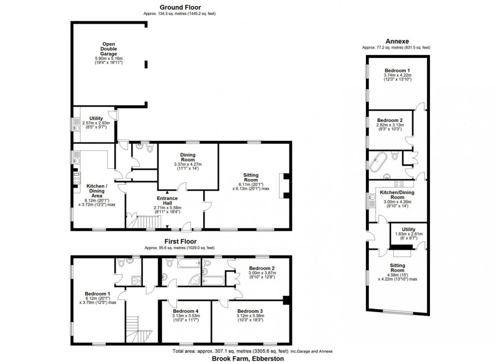 Floorplan for Brook Farm, Ebberston, YO13 9PA