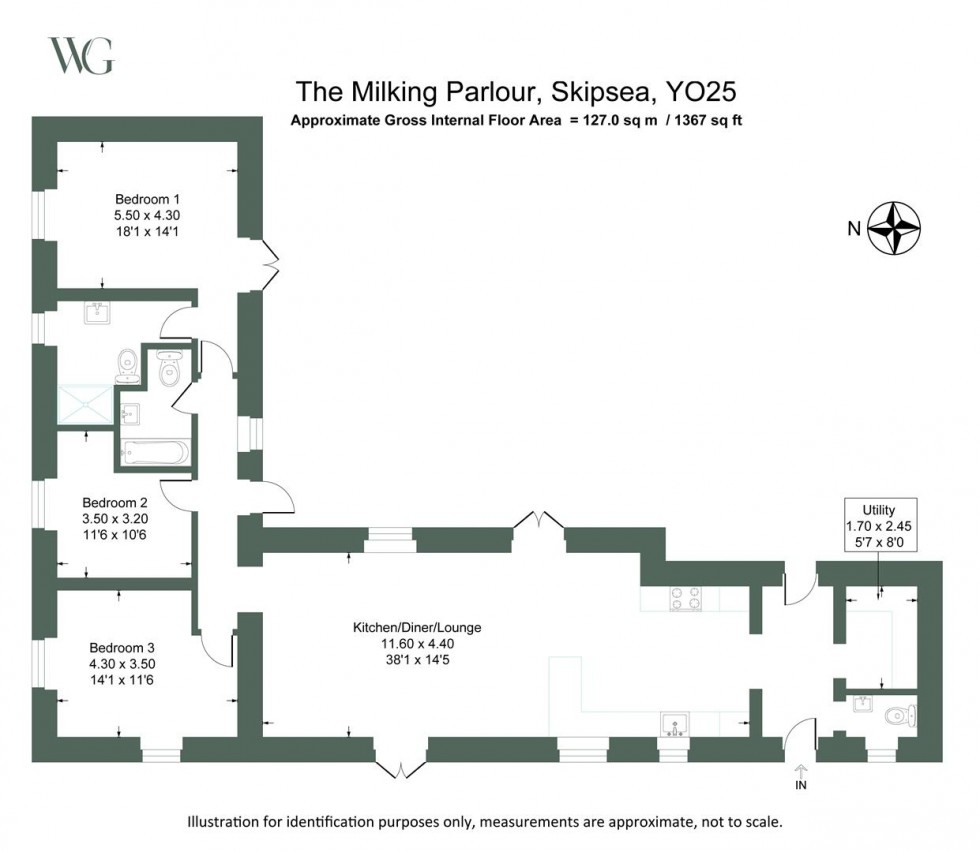Floorplan for The Milking Parlour, Smiddys Farm, Cleeton Lane, Skipsea, Driffield, YO25 8SR