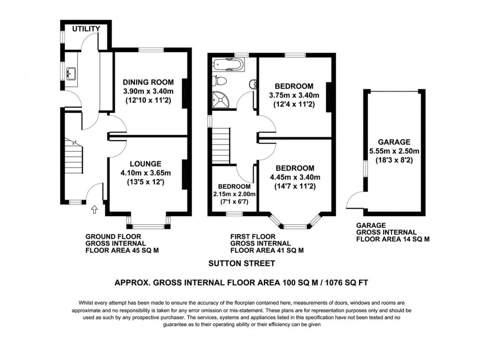 Floorplan for 55 Sutton Street, Norton, Malton, YO17 9AW