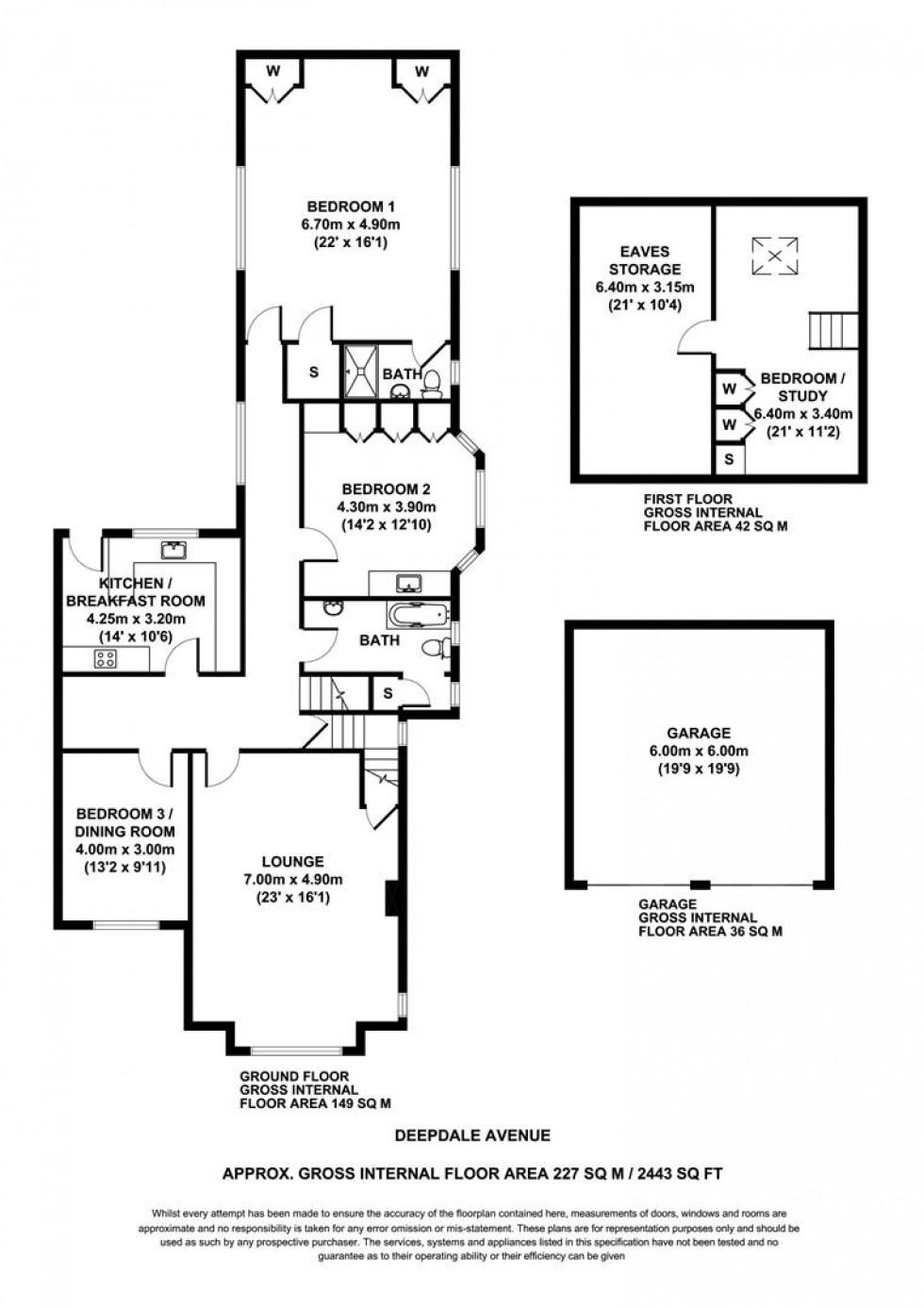Floorplan for Flat 3, 31 Deepdale Avenue, Scarborough, YO11 2UF
