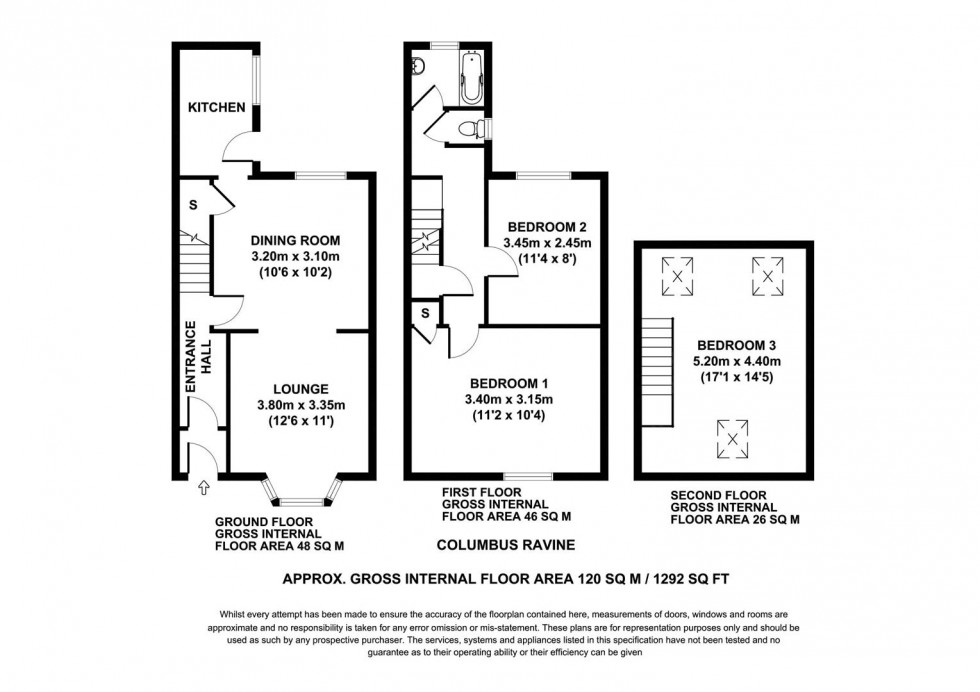 Floorplan for 10 Columbus Ravine, Scarborough YO12 7JR