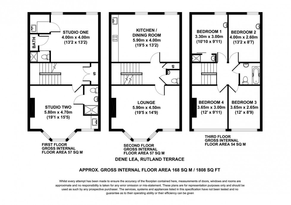 Floorplan for 7 Dene Lea, Rutland Terrace, Scarborough, YO12 7JB