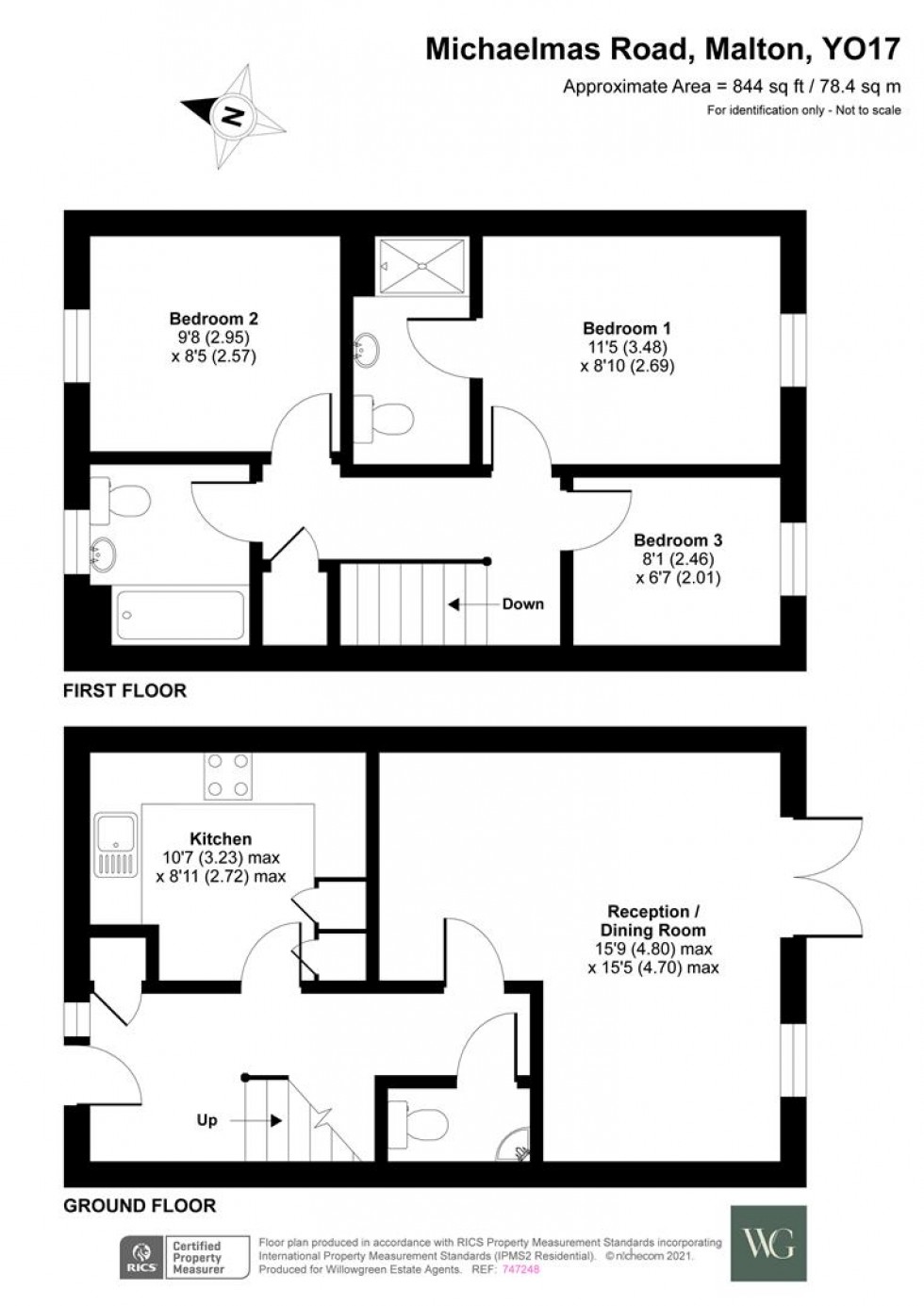 Floorplan for 5 Michaelmas Road, Malton, North Yorkshire, YO17 7PN