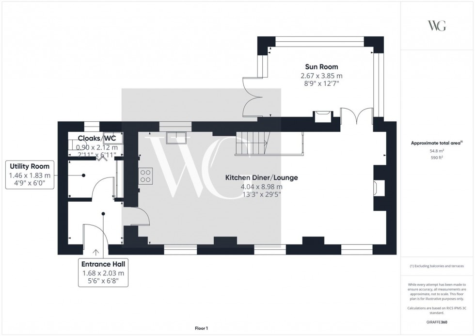 Floorplan for Granary Cottage, High Grange farm, Aike, Driffield, YO25 9BG