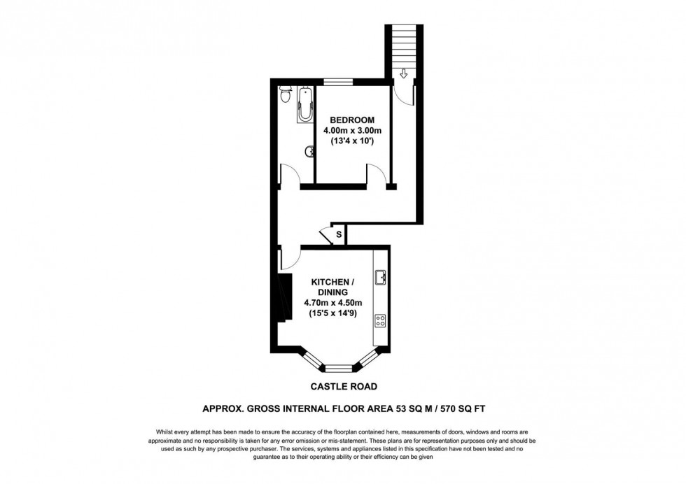 Floorplan for 132 Castle Road, Scarborough, YO11 1HX