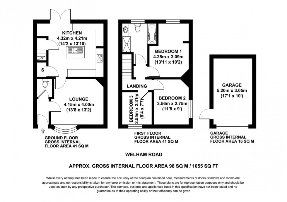 Floorplan for 130 Welham Road Norton, Malton, North Yorkshire, YO17 9DU