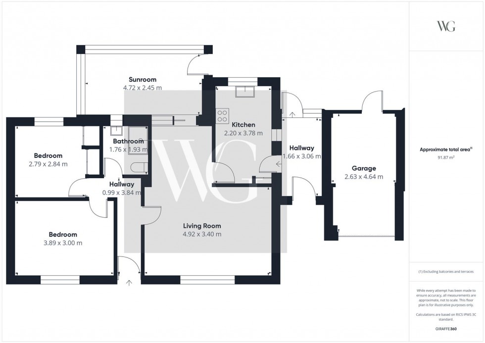 Floorplan for 12 The Chase, Norton, Malton, North Yorkshire YO17 9AS