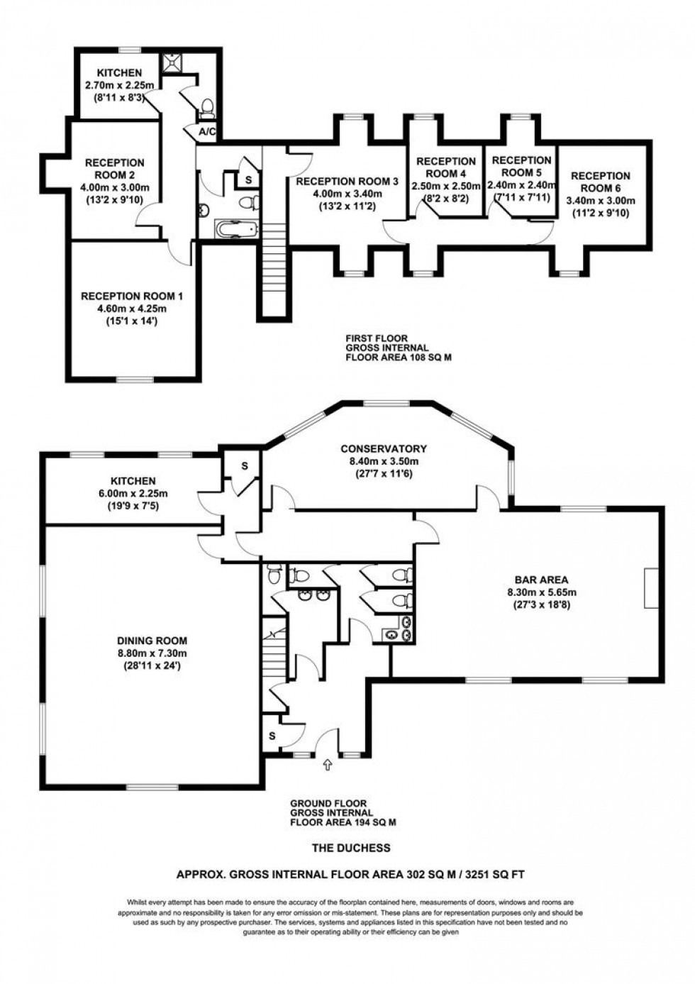 Floorplan for THE DUCHESS, Hovingham Drive, Scarborough YO13 9PA