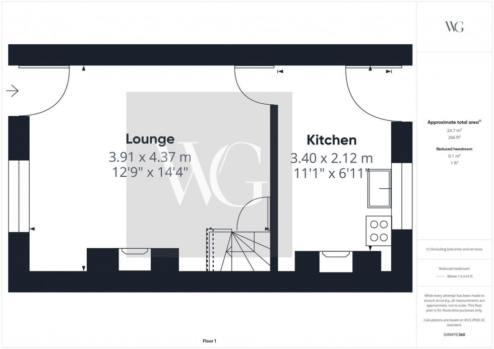 Floorplan for The Cottage, Middle Street, Kilham, Driffield, YO25 4RL