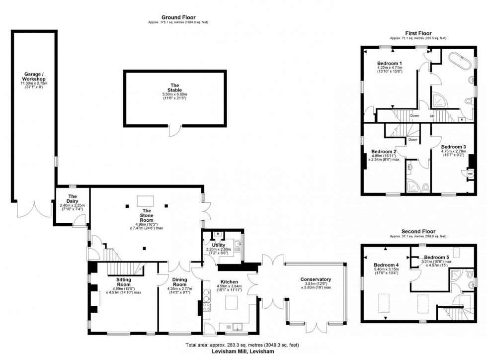 Floorplan for Levisham Mill Levisham, YO18 7NJ