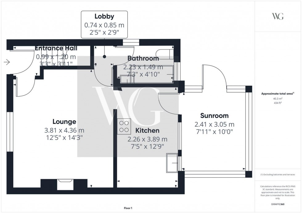 Floorplan for 12 Hutton Road, Cranswick, Driffield, YO25 9PJ