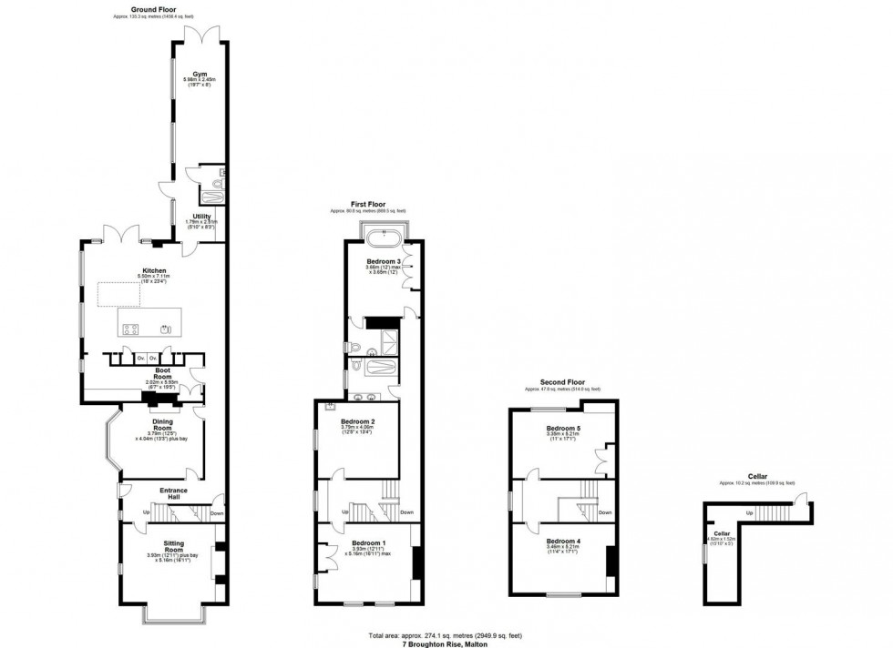 Floorplan for 7, Broughton Rise, Malton, YO17 7BW