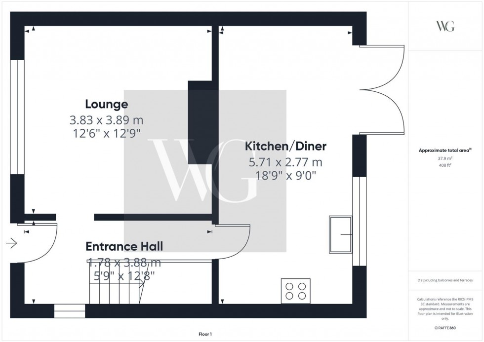 Floorplan for 6 Churchill Avenue, Cranswick, Driffield, YO25 9QP