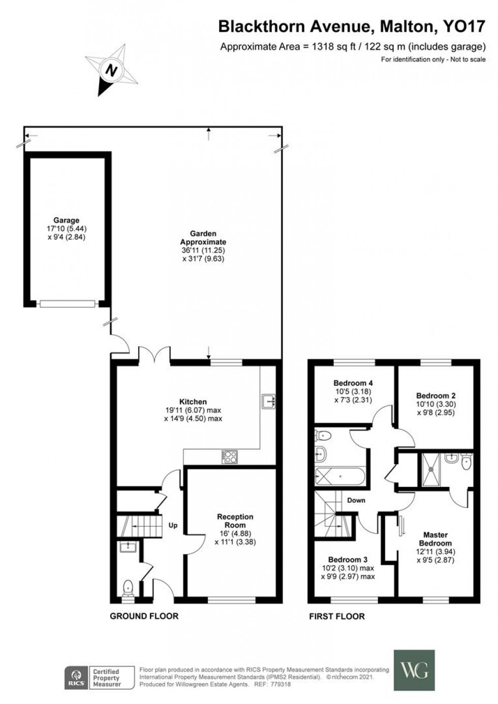 Floorplan for 2, Blackthorn Avenue, Malton, North Yorkshire