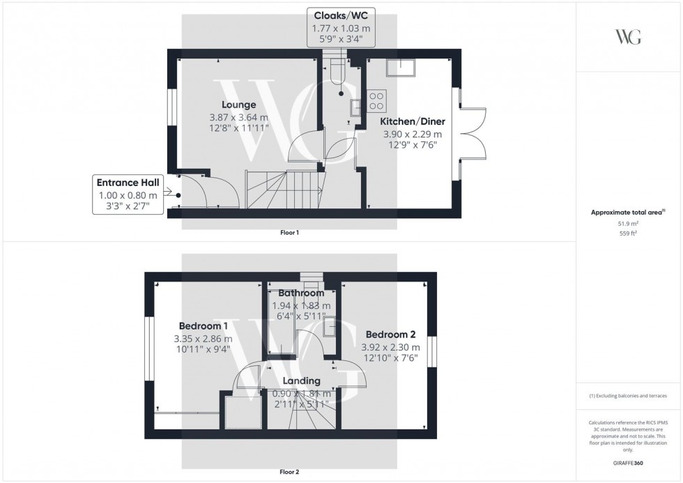 Floorplan for 53 Nalton Drive, Driffield, YO25 5GE