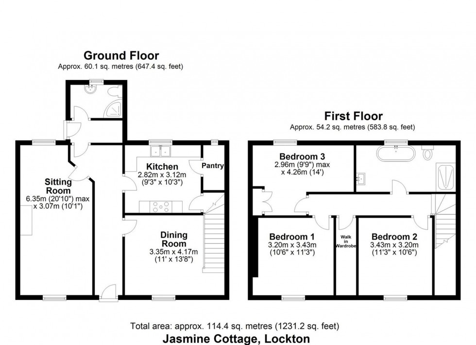 Floorplan for Lockton, Pickering, YO18