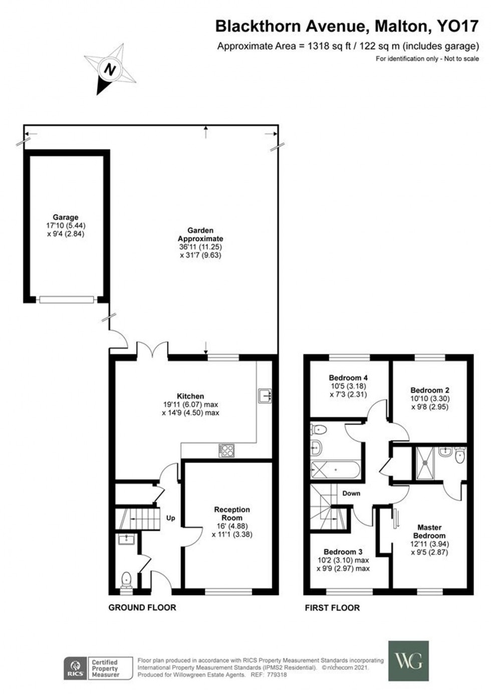 Floorplan for Blackthorn Avenue, Malton, YO17