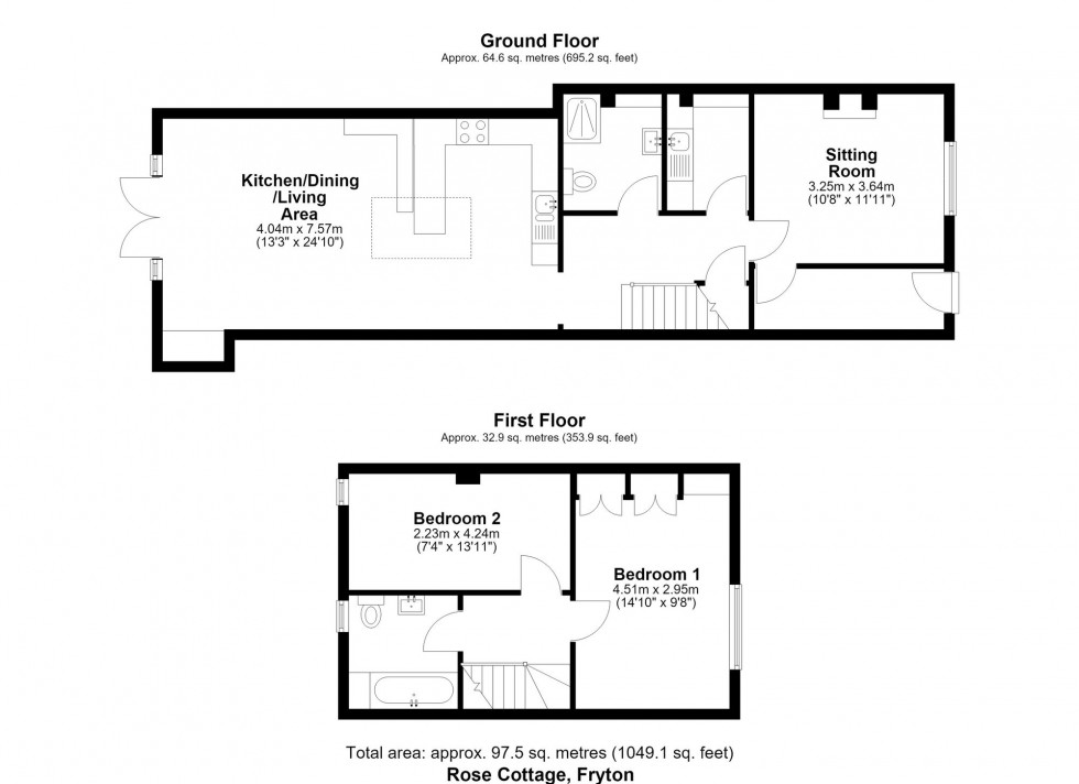 Floorplan for Fryton, Slingsby, YO62