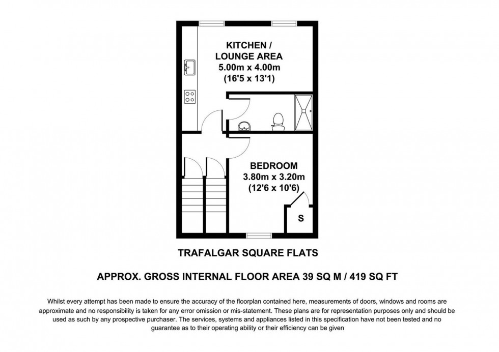 Floorplan for Trafalgar Square, Scarborough, YO12