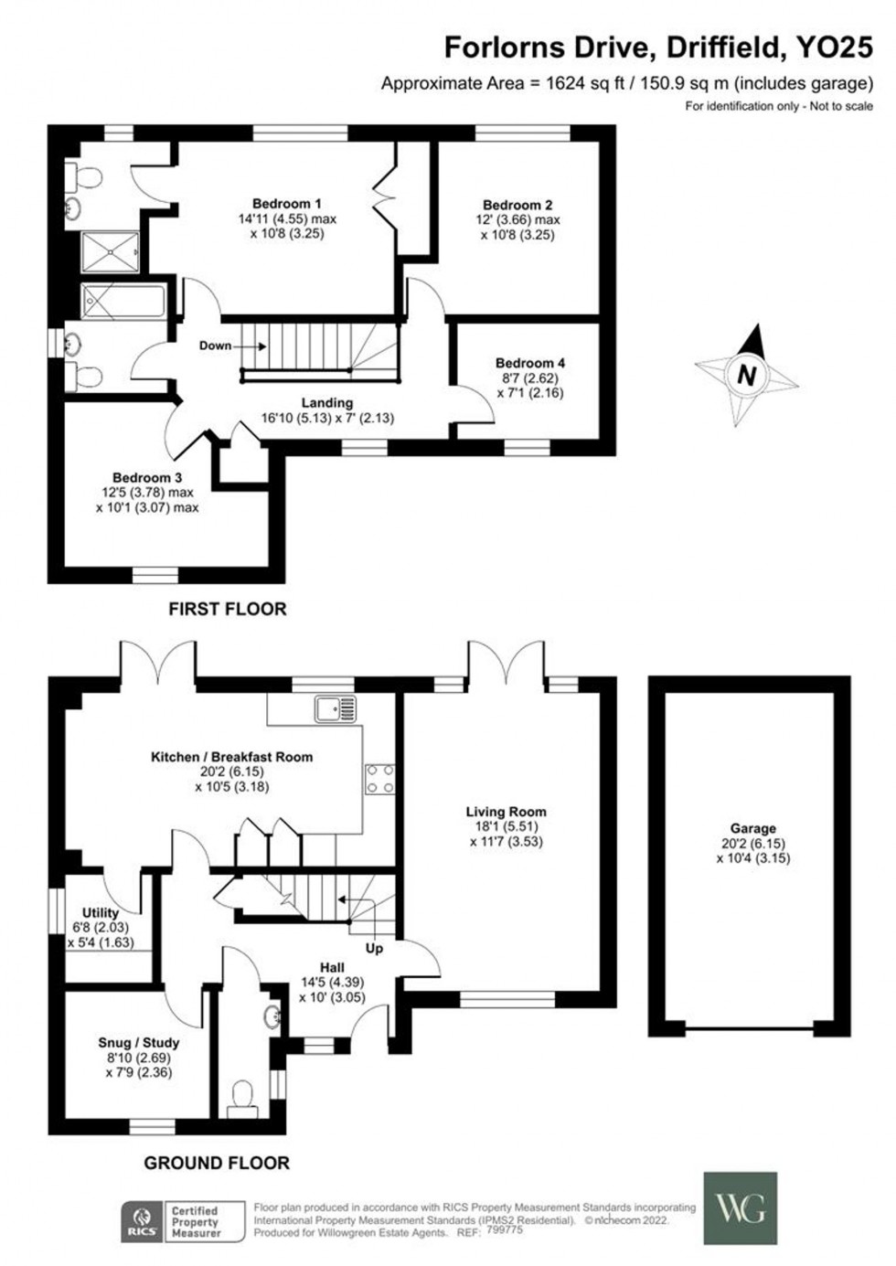 Floorplan for Forlorns Drive, Driffield, YO25