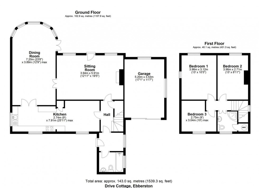 Floorplan for Ebberston, Scarborough, YO13