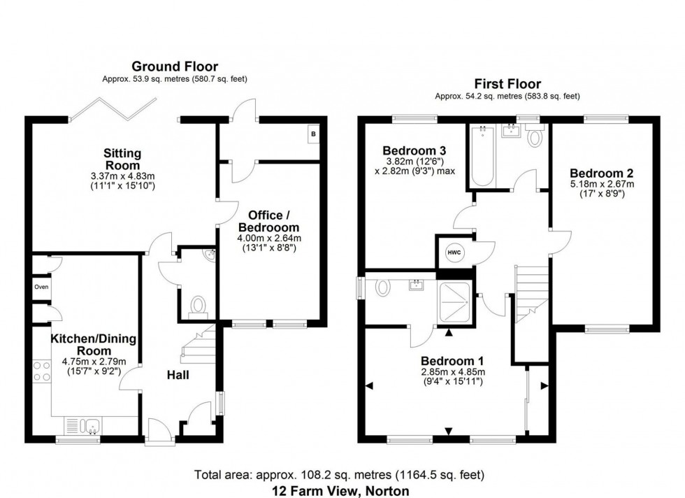 Floorplan for Farm View, Norton, YO17