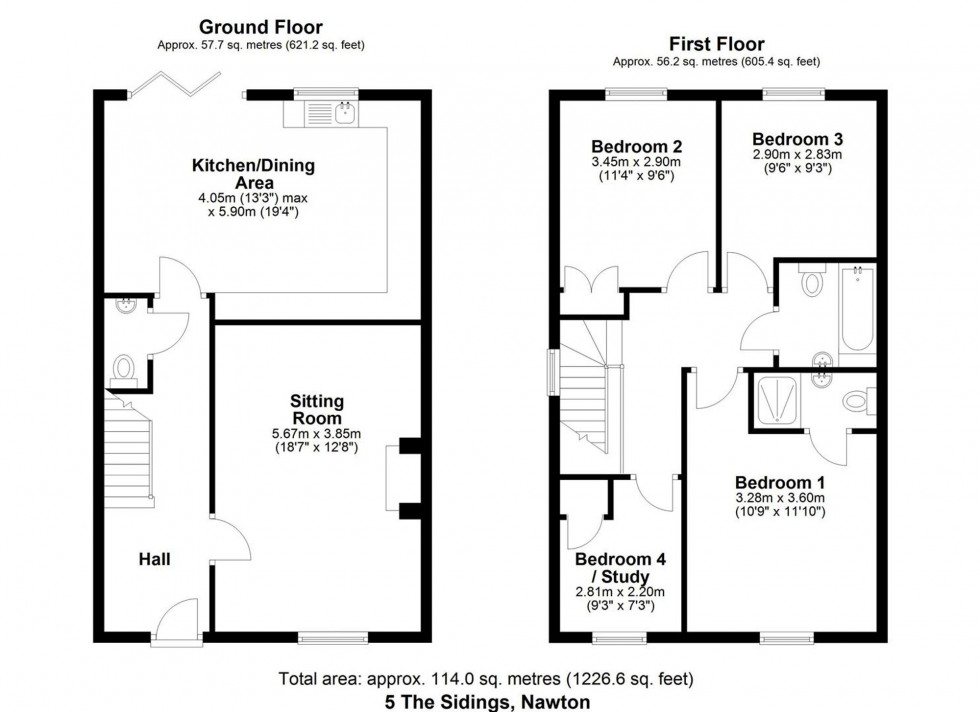 Floorplan for The Sidings, Nawton, YO62