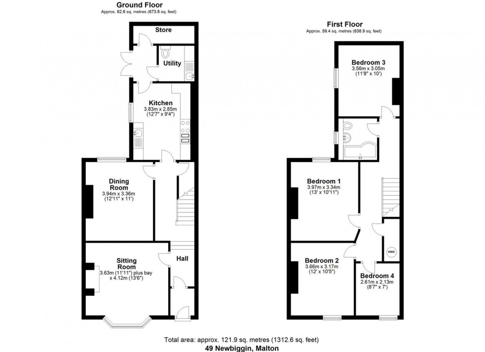 Floorplan for Newbiggin, Malton, YO17