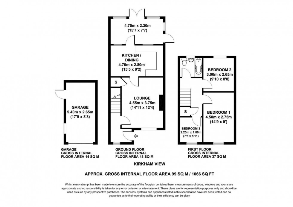 Floorplan for Kirkham View, Westow, YO60