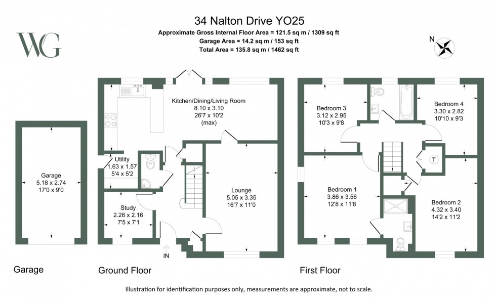 Floorplan for Nalton Drive, Driffield, YO25